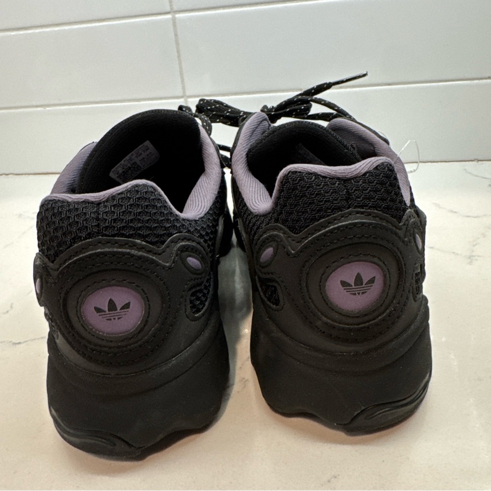 adidas Black Athletic Sneakers with Purple and Lime Accents - Picture 6 of 11